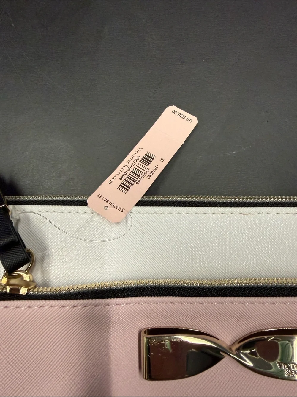 Victoria's Secret Pink, Black & White Colorblock Cosmetic Pouch Set‎